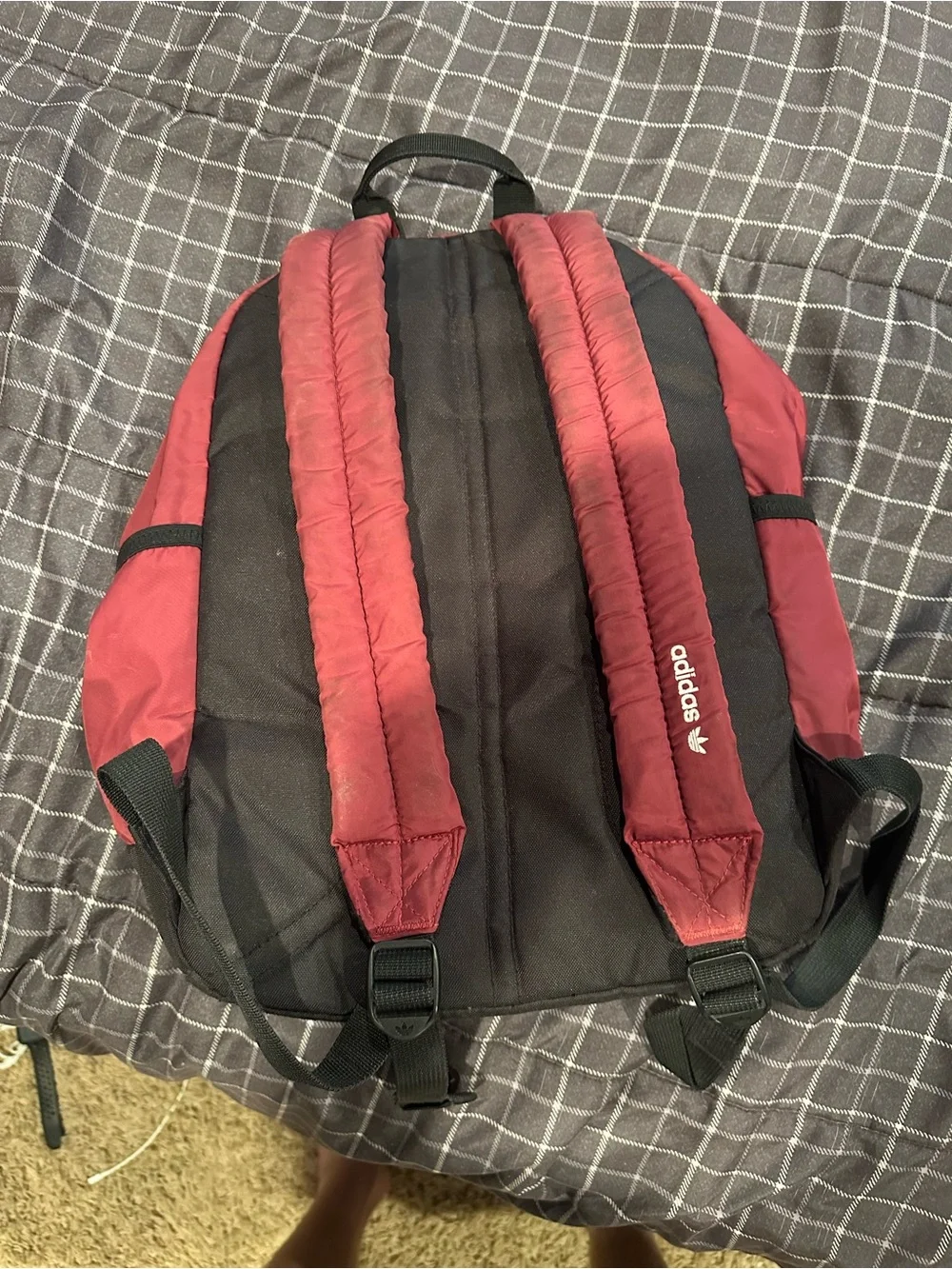 Adidas Men's Red Backpack with Black Base